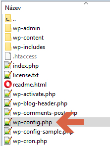 Úprava souboru wp-config.php
